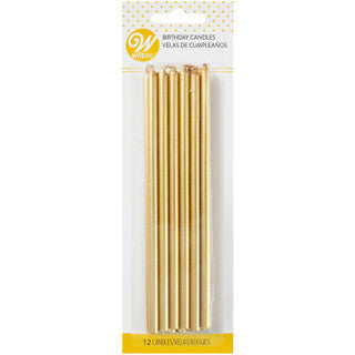 Tall Gold Birthday Candles