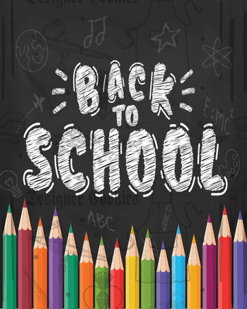 Colored Pencil Chalk Board Back to School (25 pcs.)