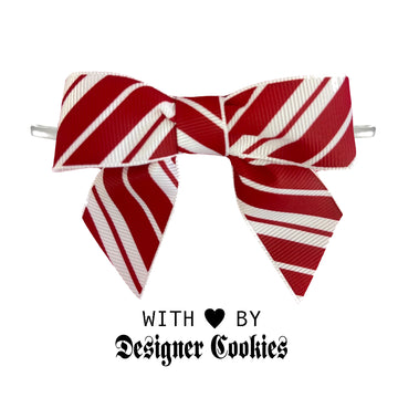 Candy Cane Stripe Bow on a wire