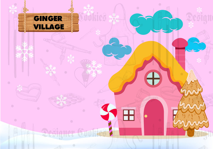 Ginger Village Cookie Card  (25 pcs.)