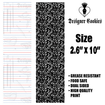 Composition Notebook/Writing Paper Food Safe Grease Resistant Skinny Backer