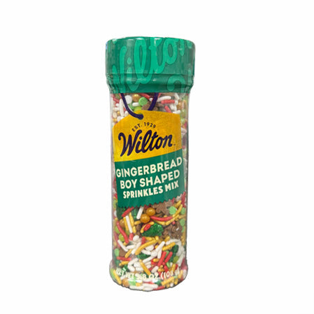 Wilton Gingerbread Boy Shaped Sprinkles Mix (1 bottle)