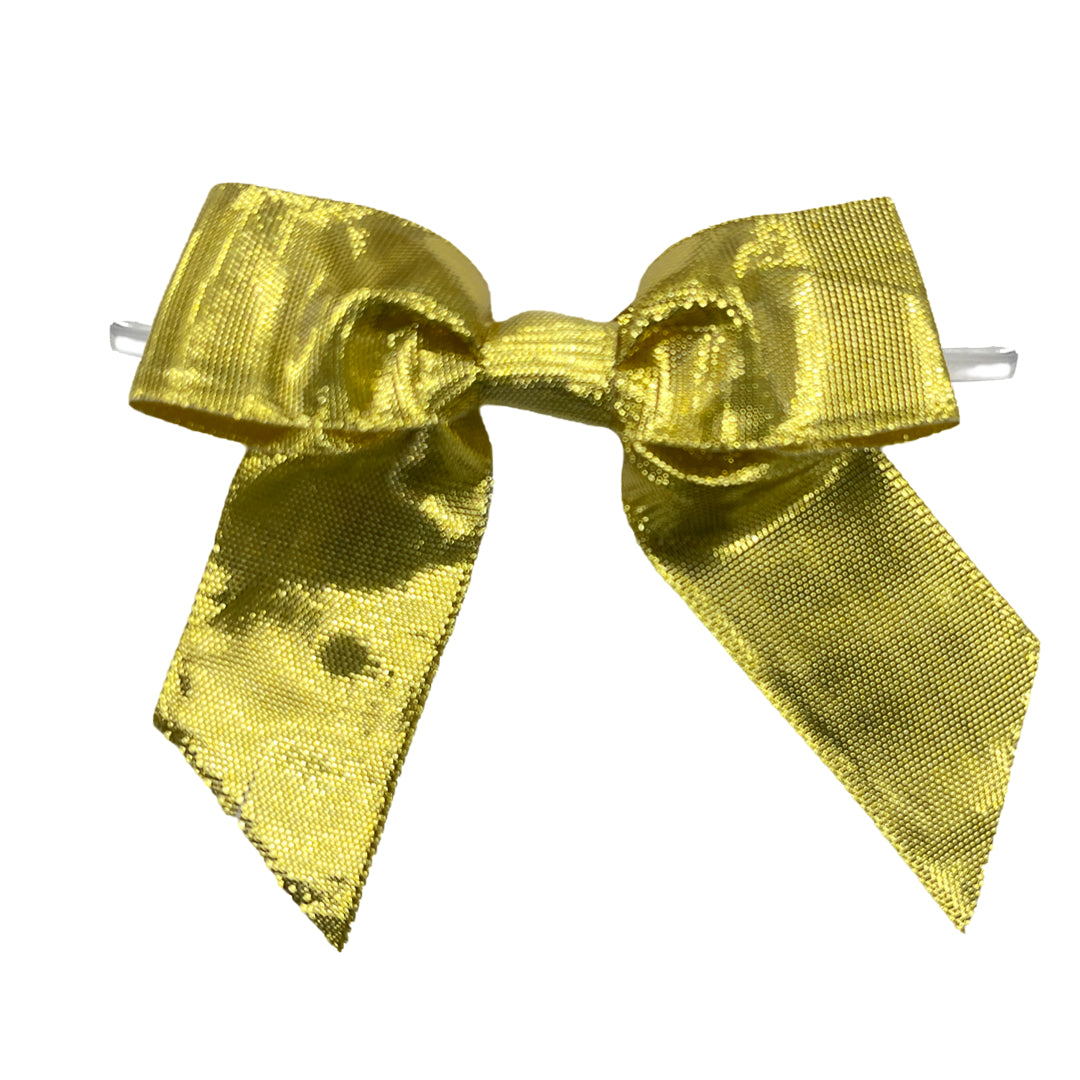 Metallic Gold Bow on a Wire