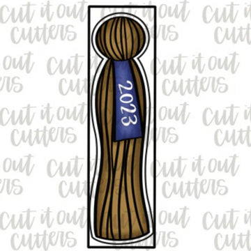 Skinny Graduation Tassel Cookie Cutter - Designer Cookies ™ STUDIO