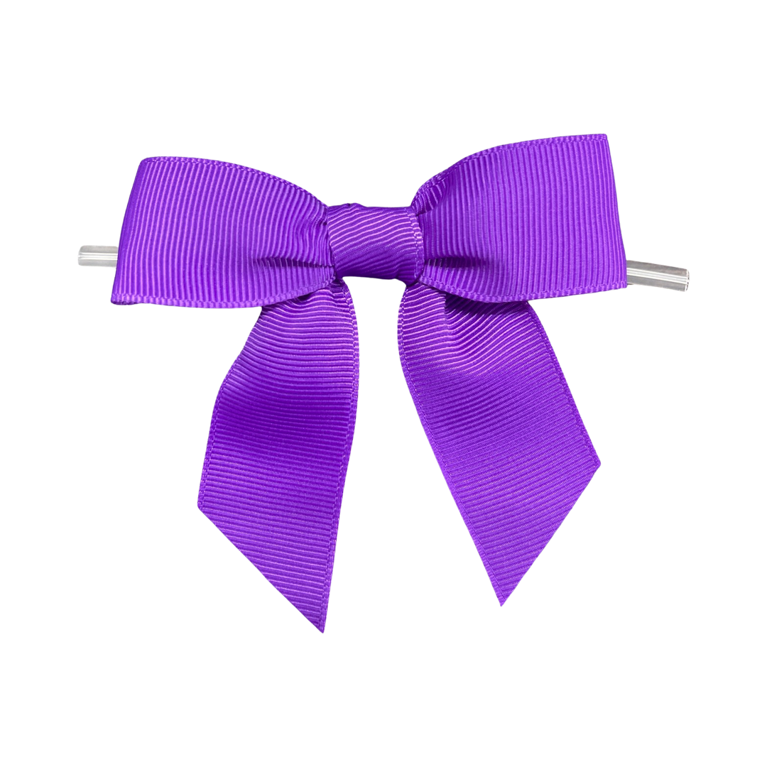 Purple Pre-Tied Bow on a Wire