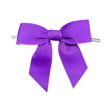 Purple Pre-Tied Bow on a Wire