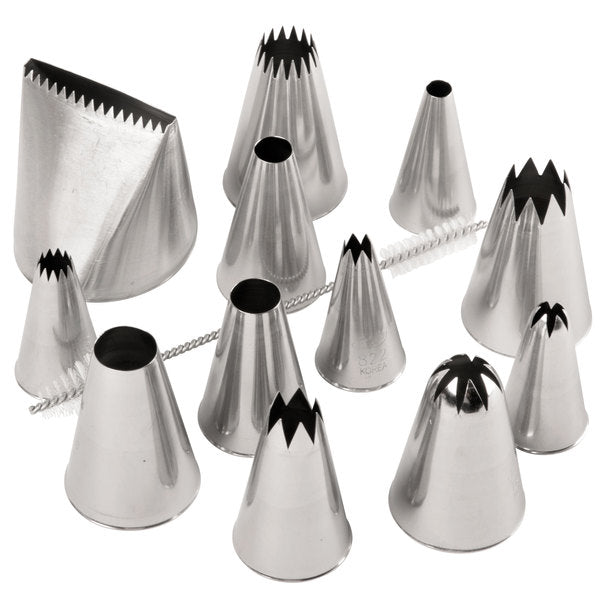 Stainless Steel Large Piping Tip Decorating Set