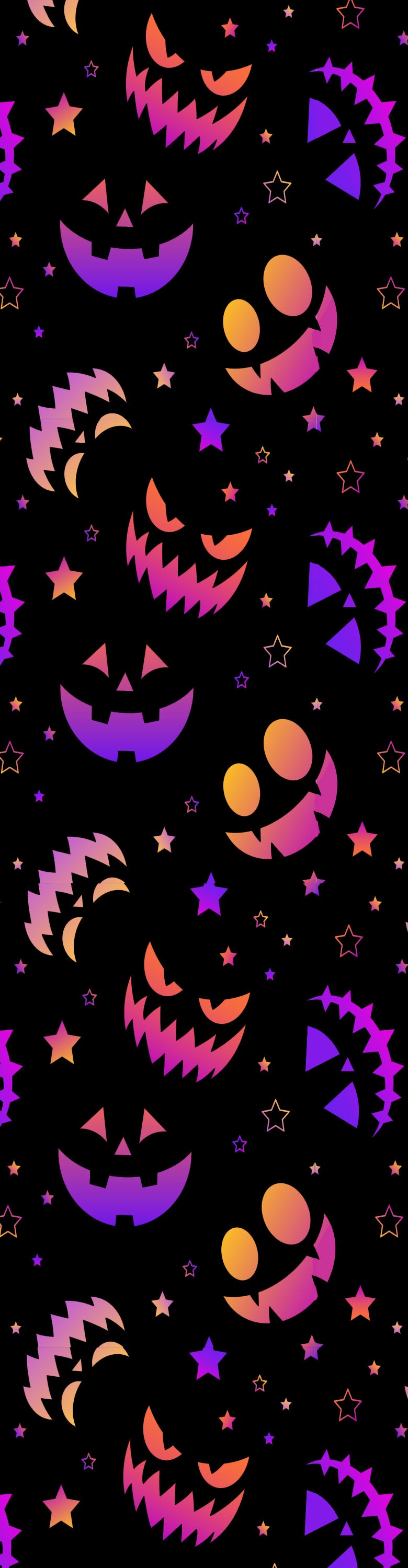 Neon Halloween Backer Food Safe Grease Resistant Skinny Bag Backer
