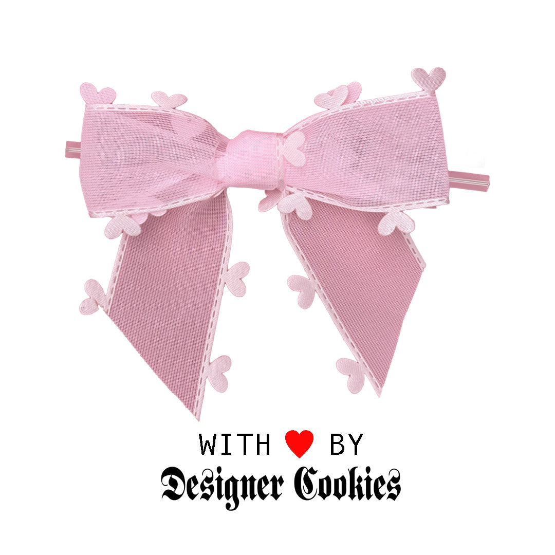 Heart Organza Pretied Bow