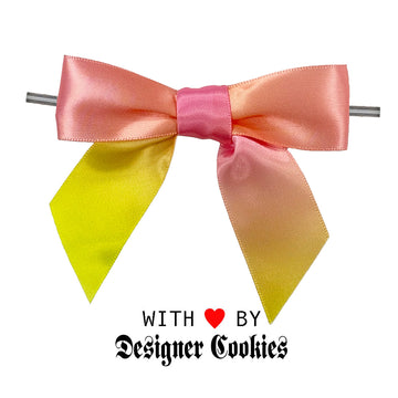 Water Color Satin Pretied Bow on a Wire