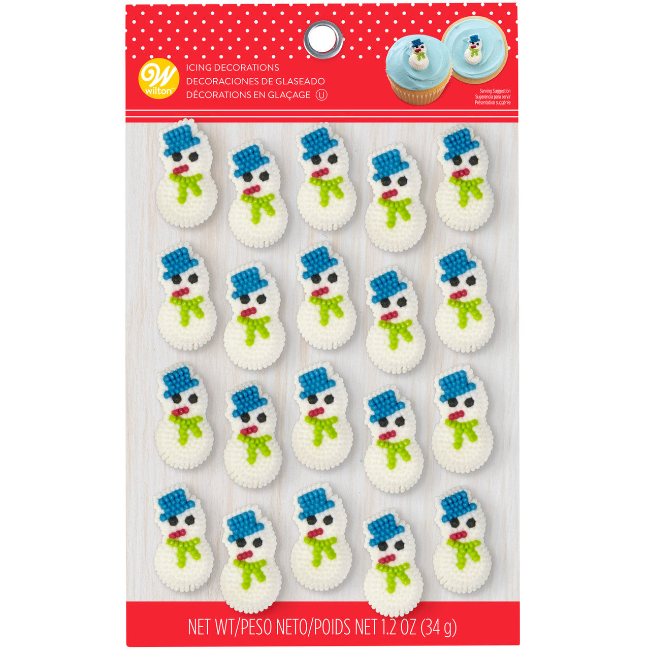 Mini Snowman Icing Decorations