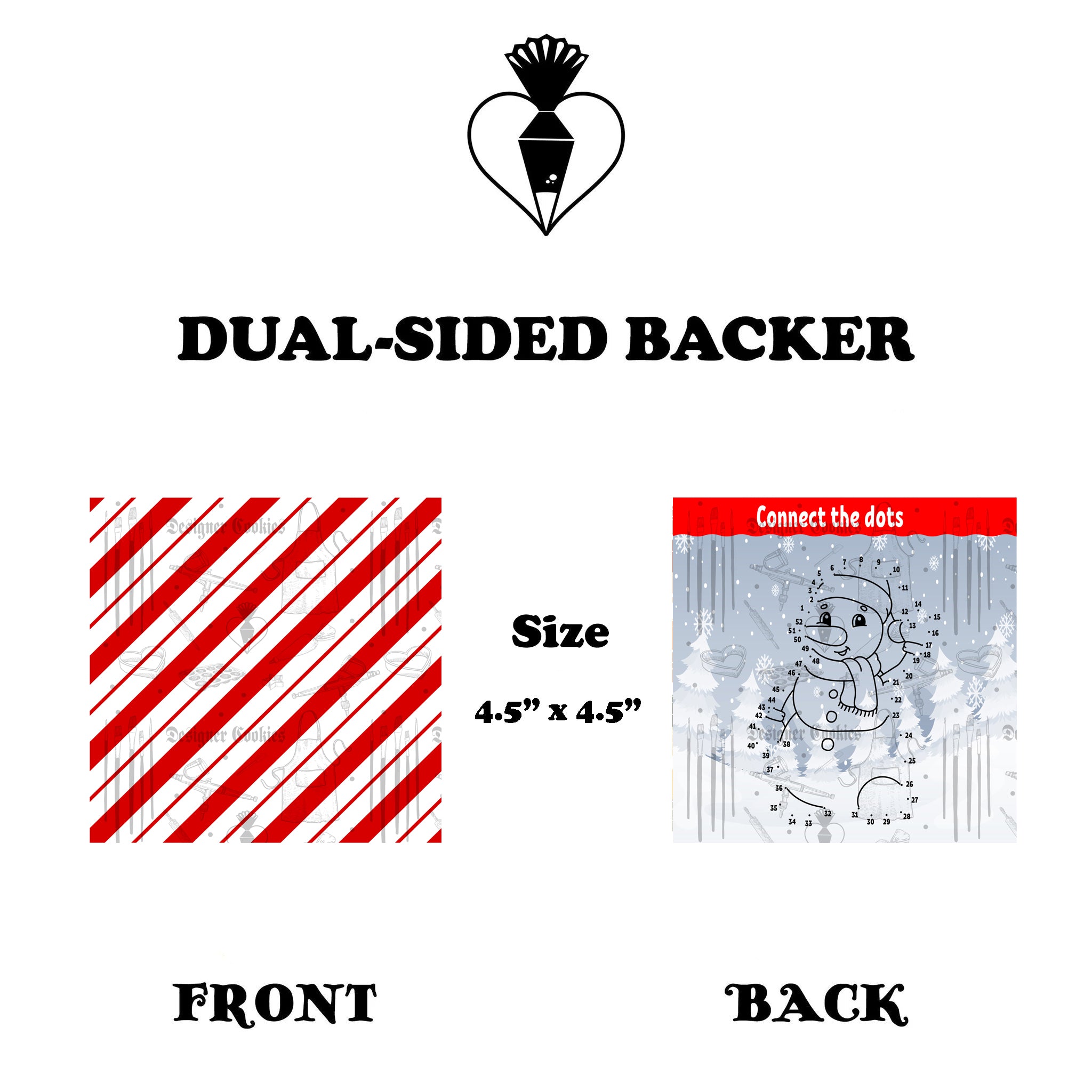 Candy Cane Dual-Sided Box Backer