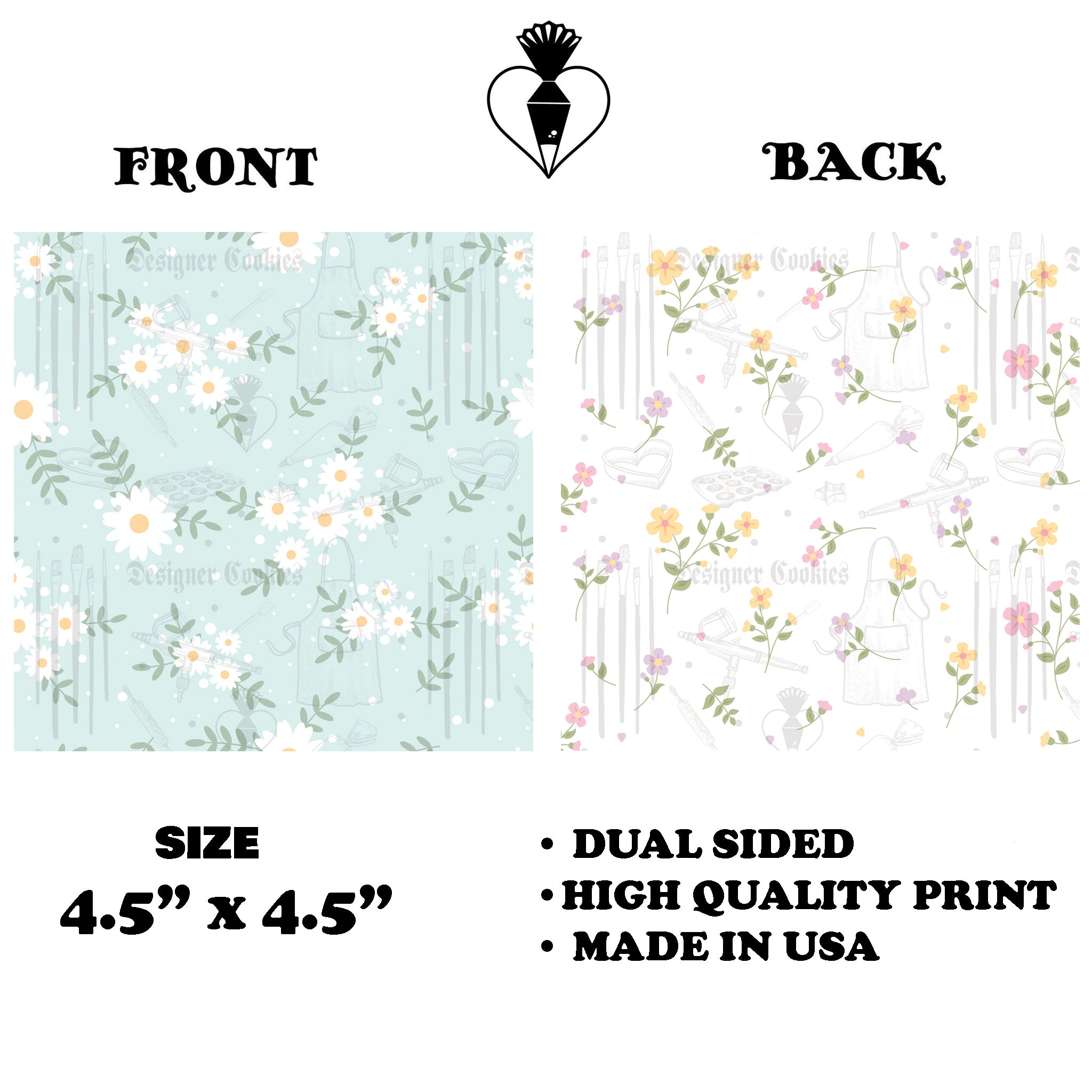 Floral Square Physical Box Backer (25 pcs.)