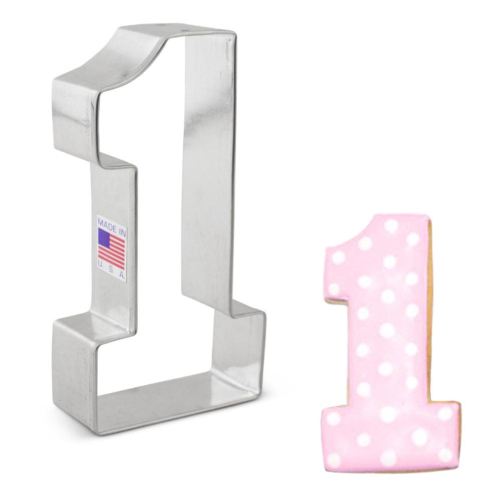 Large Number One Cookie Cutter - Designer Cookies ™ STUDIO