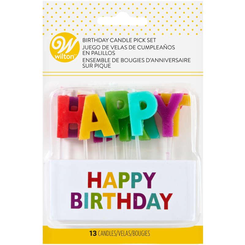 Happy Birthday Candle Pick Set - Designer Cookies ™ STUDIO