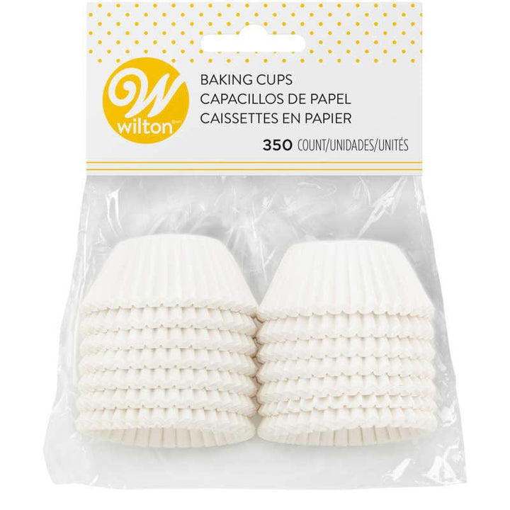 White Mini Cupcake Liners - Designer Cookies ™ STUDIO
