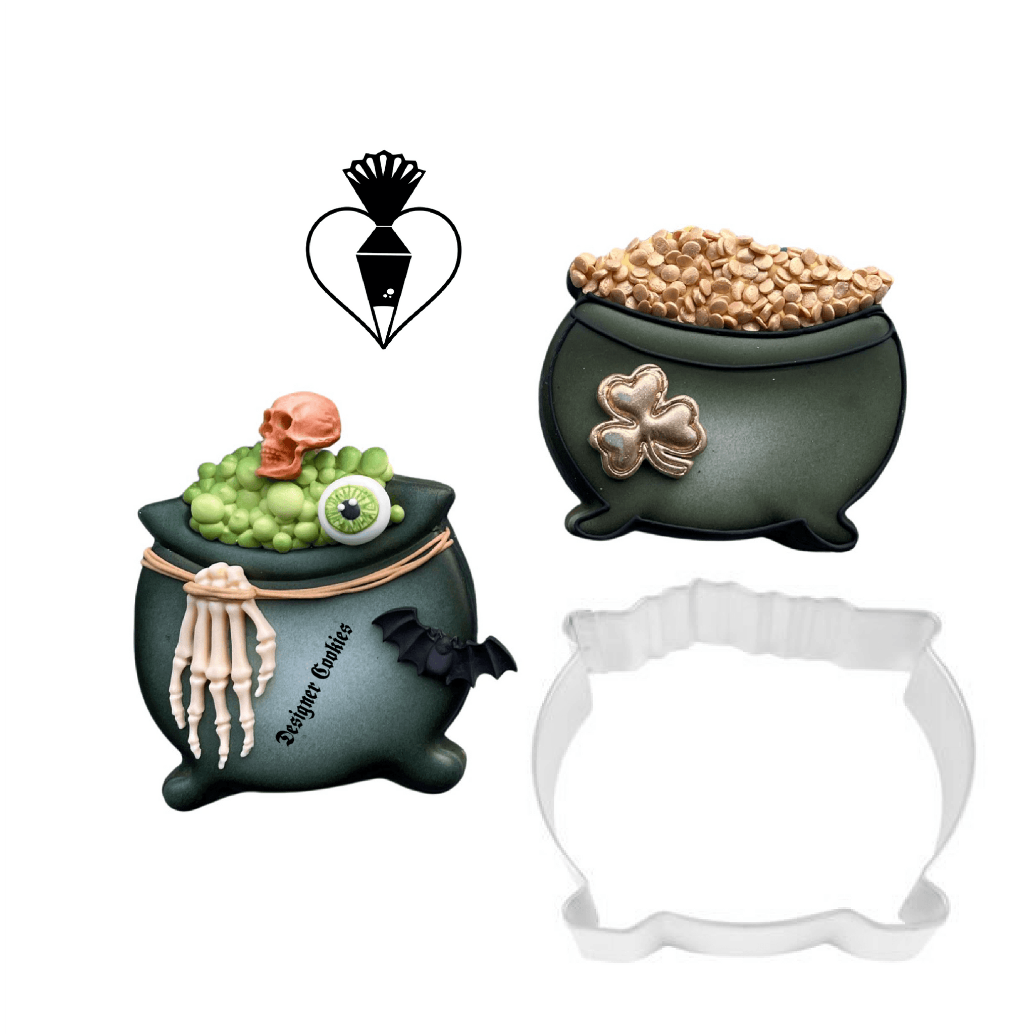 Pot 'O' Gold/Cauldron Cookie Cutter - Designer Cookies ® STUDIO