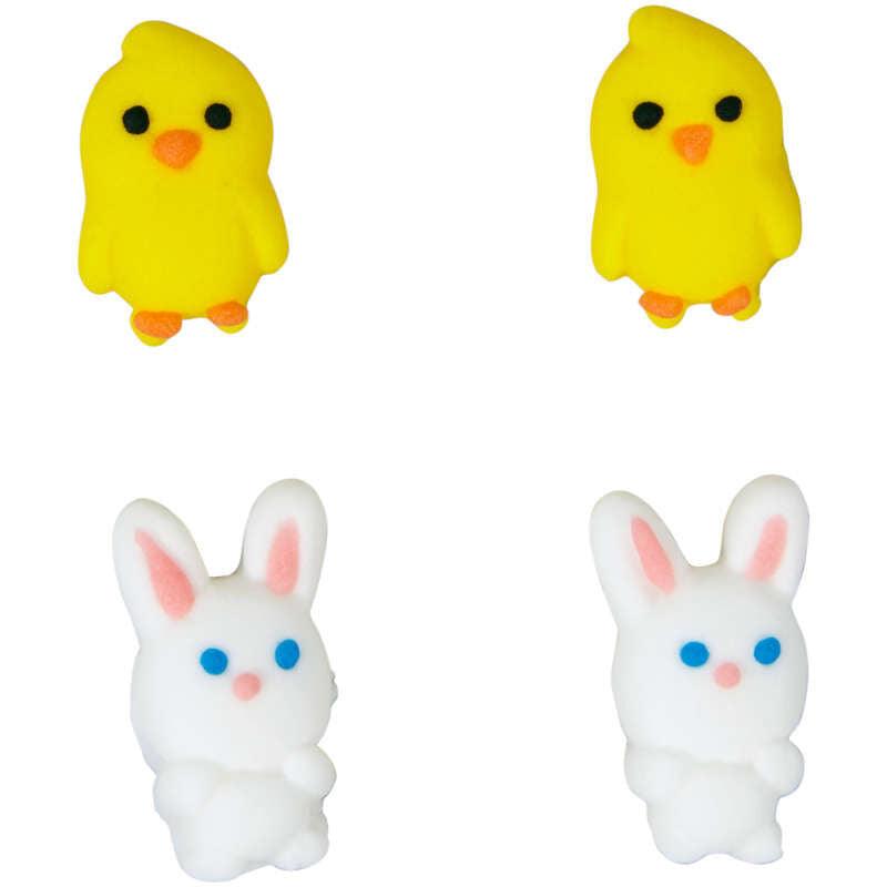 Easter Chicks and Bunnies Icing Decorations - Designer Cookies ™ STUDIO