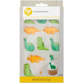 Green and Orange Dinosaur Royal Icing Decorations - Designer Cookies ™ STUDIO