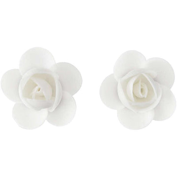 White Rose Wafer Icing Decorations - Designer Cookies ™ STUDIO
