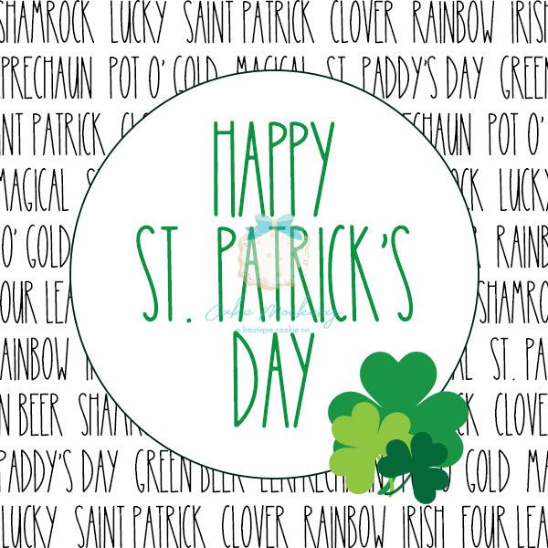 Happy St. Patrick's Day Physical Tags (25 pcs.) - Designer Cookies ® STUDIO