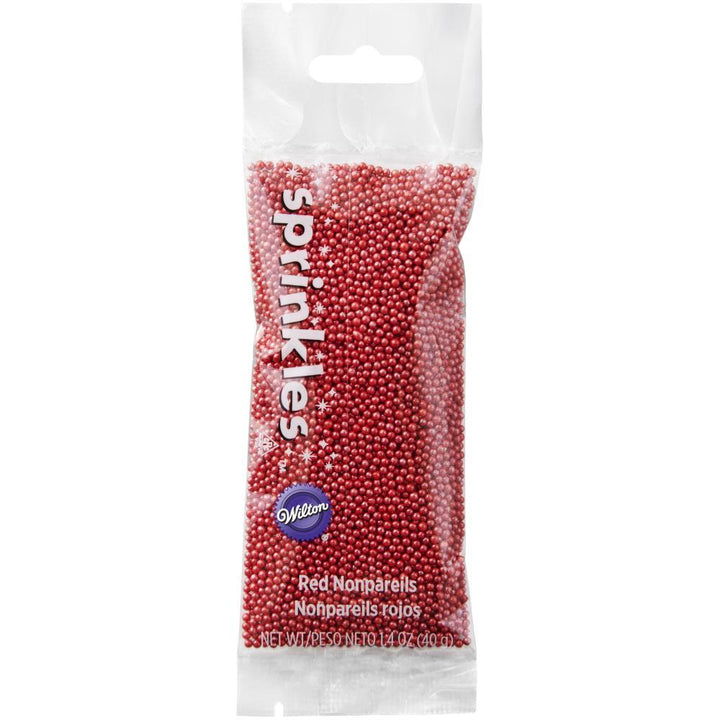 Red Nonpareil Sprinkles Pouch - Designer Cookies ® STUDIO