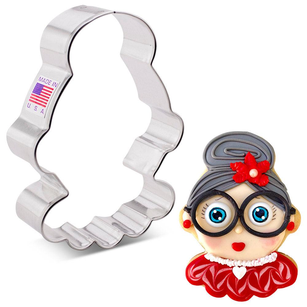 Mrs. Claus Cookie Cutter - Designer Cookies ™ STUDIO