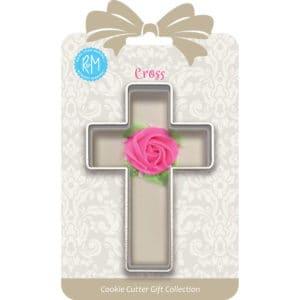 CROSS COOKIE CUTTER 4″ CARDED - Designer Cookies ® STUDIO