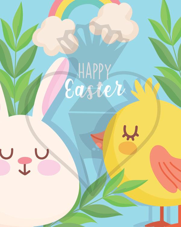 Chick and Bunny Physical Easter Tag - Designer Cookies ™ STUDIO