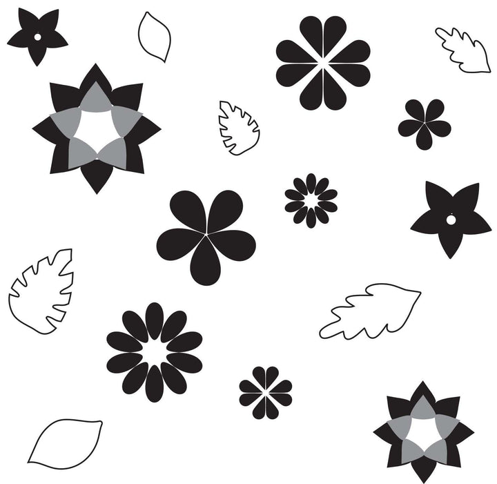 Flowers and Leaves Transfer Sheets - Designer Cookies ® STUDIO