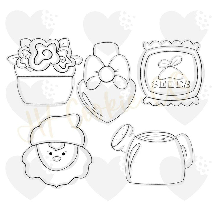 Gardening Mini Cookie Cutter Set - Designer Cookies ™ STUDIO