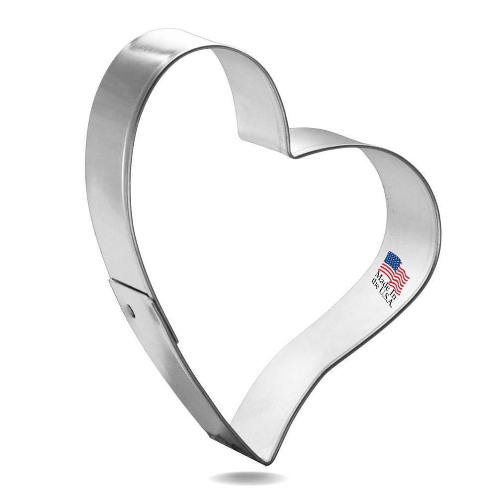 Lopsided Heart Cookie Cutter (3") - Designer Cookies ® STUDIO