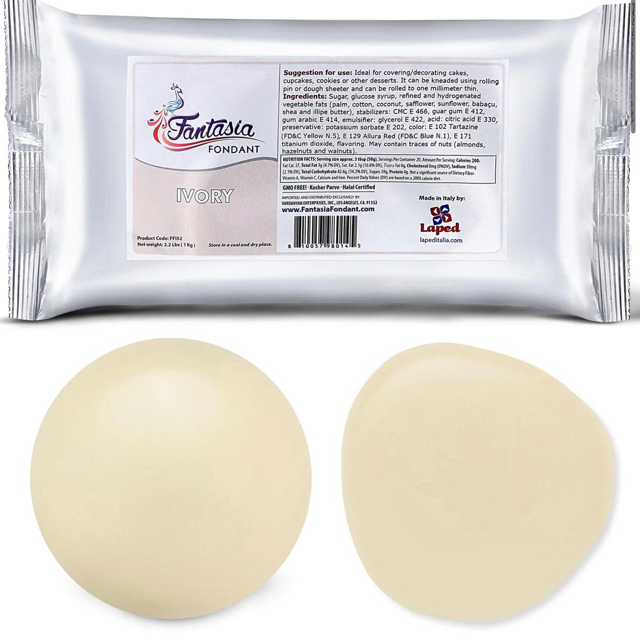 Fantasia Ivory Fondant (1 kg.) - Designer Cookies ™ STUDIO