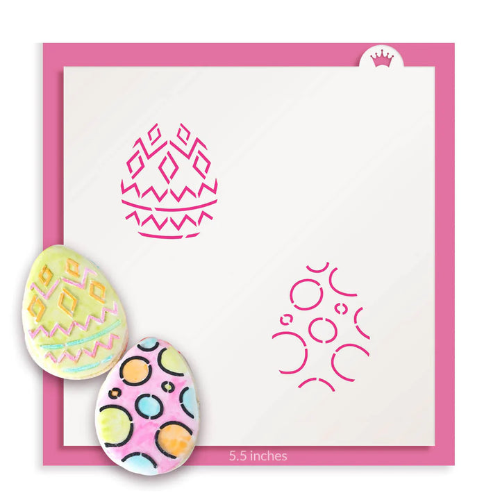 Mini Egg Dots and Diamonds PYO Stencil - Designer Cookies ™ STUDIO