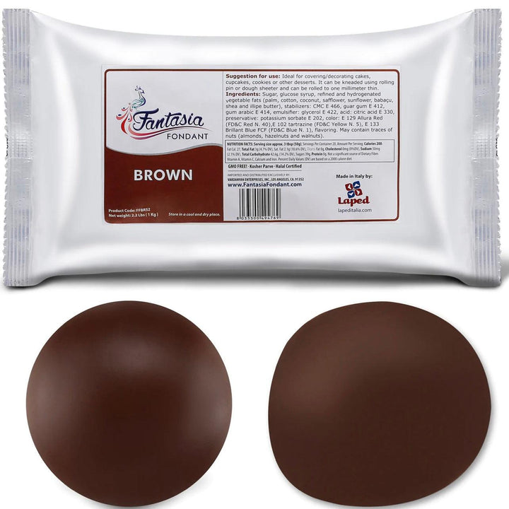 Fantasia Brown Fondant (1 kg.) - Designer Cookies ™ STUDIO