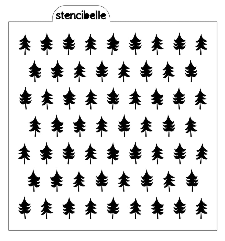 Scribbles Tree Background Stencil - Designer Cookies ™ STUDIO