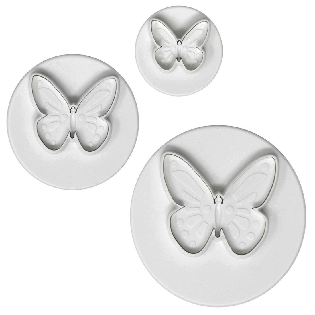 Pretty Butterfly Plunger Cutter Set (3 pcs.) - Designer Cookies ™ STUDIO