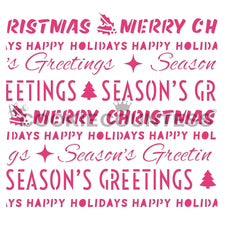 Christmas Words Wrapping Stencil - Designer Cookies ™ STUDIO