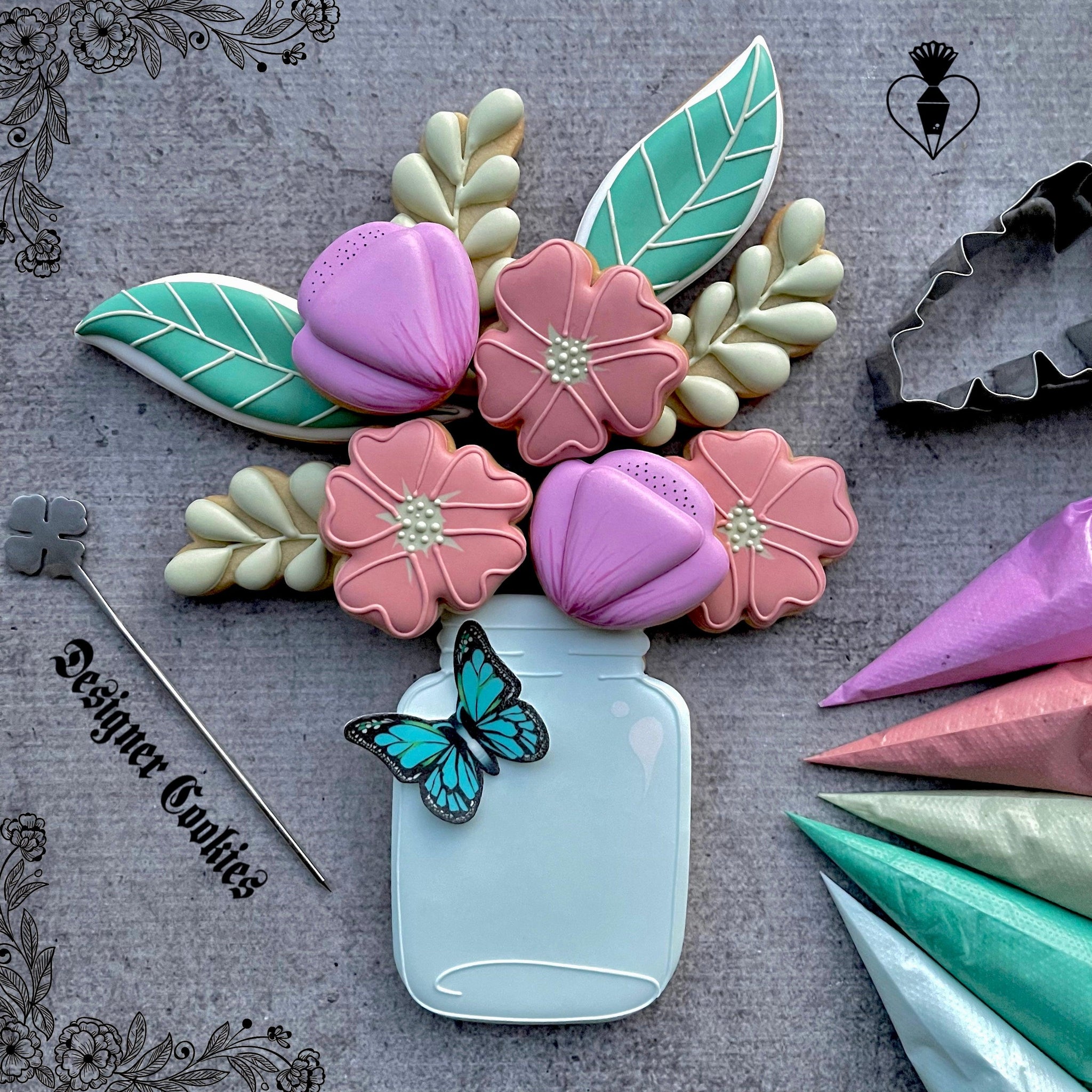 Florals for May // All-Levels Cookie Decorating Class - Designer Cookies ™ STUDIO