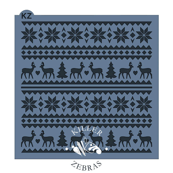a holiday ugly sweater cookie decorating stencil by killer zebras 