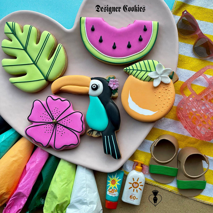 Tropic Like It’s Hot // All-Levels Cookie Decorating Class - Designer Cookies ™ STUDIO