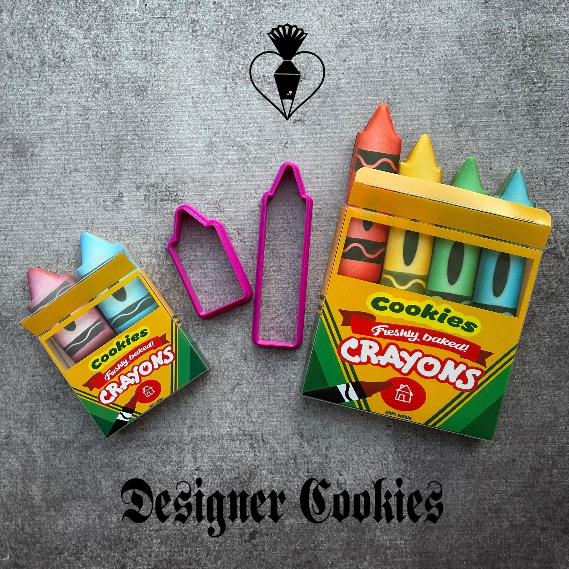 crayon cookie box packaging 