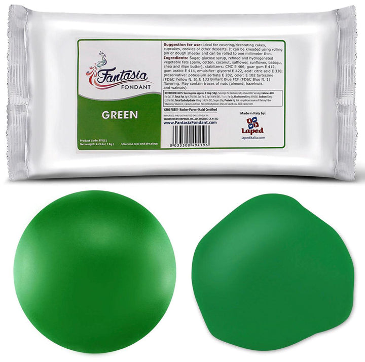 Fantasia Green Fondant (1 kg.) - Designer Cookies ® STUDIO