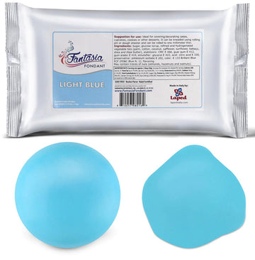 Fantasia Light Blue Fondant (1 kg.) - Designer Cookies ® STUDIO