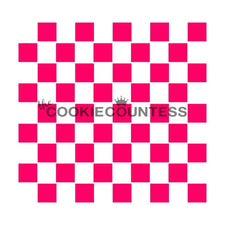 Checkerboard checkers Pattern Stencil for cookies and cookie decorating 