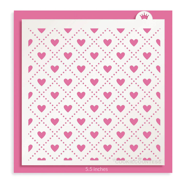 Heart Quilted Pattern Stencil