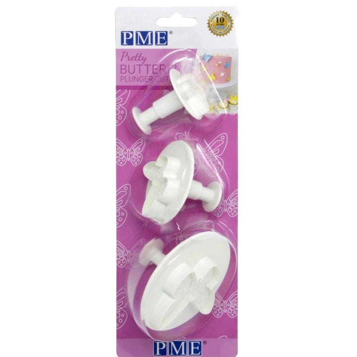Pretty Butterfly Plunger Cutter Set (3 pcs.) - Designer Cookies ™ STUDIO