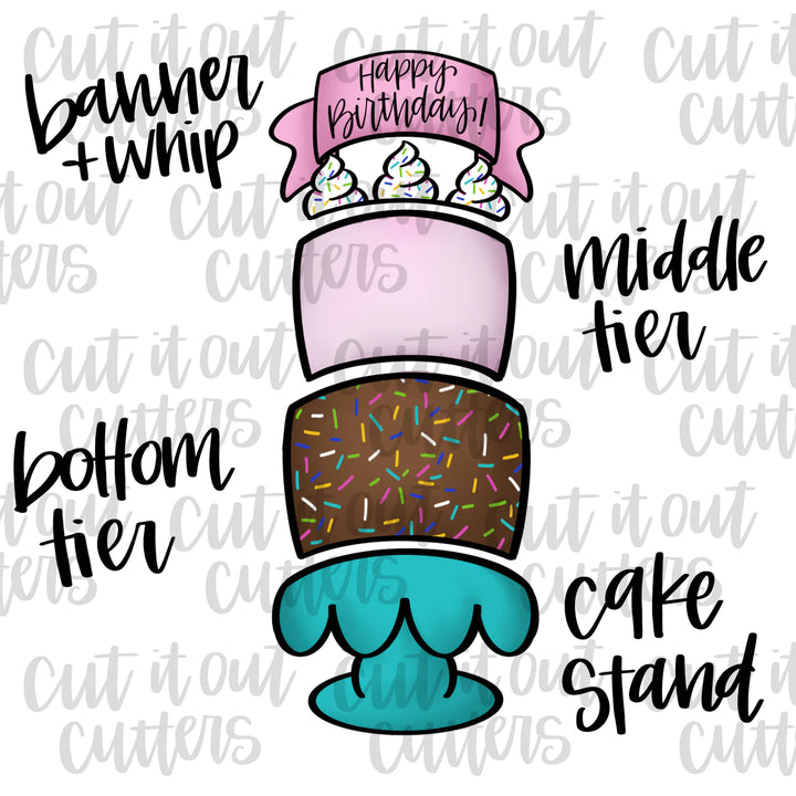 Build A Birthday Cake Mini Cookie Cutter Set - Designer Cookies ™ STUDIO
