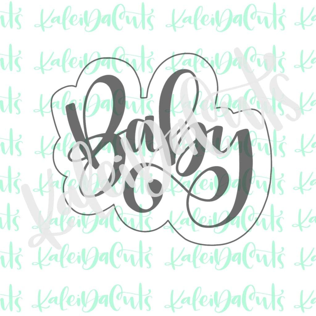 3.5" Hand-Lettering Baby Plaque by Kaleidacuts - Designer Cookies ® STUDIO