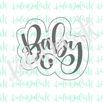 3.5" Hand-Lettering Baby Plaque by Kaleidacuts - Designer Cookies ® STUDIO